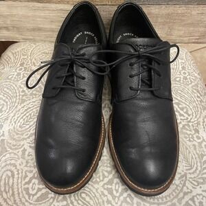 Rockport Walkability Mens Oxford Black Leather Lace Up Dress Shoes Size 8.5